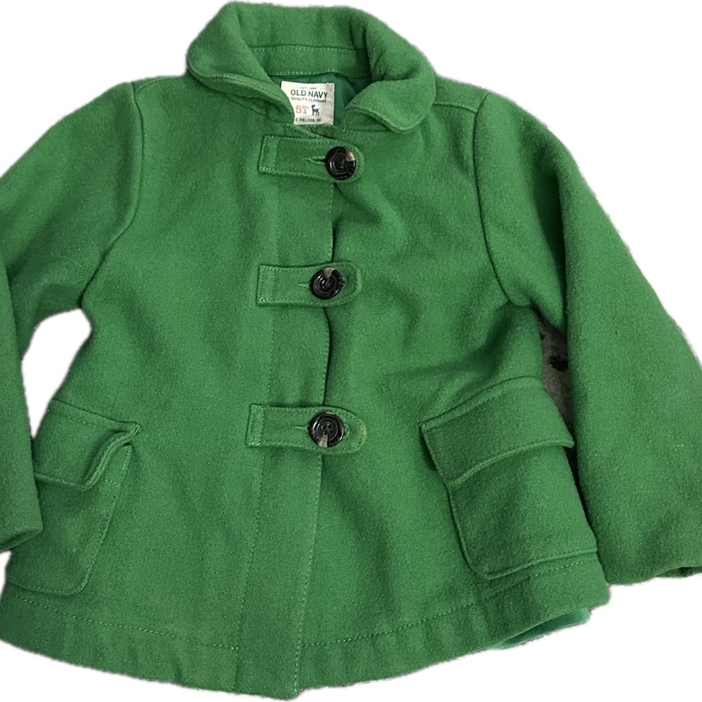 ‼️ 5 for $25 ‼️Old Navy Kids Green pea coat Jacket 5T